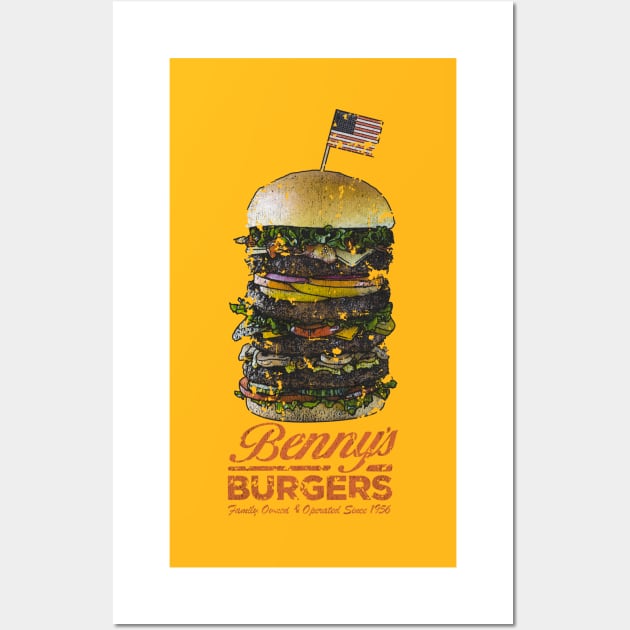 Benny's Burgers Vintage Wall Art by JCD666